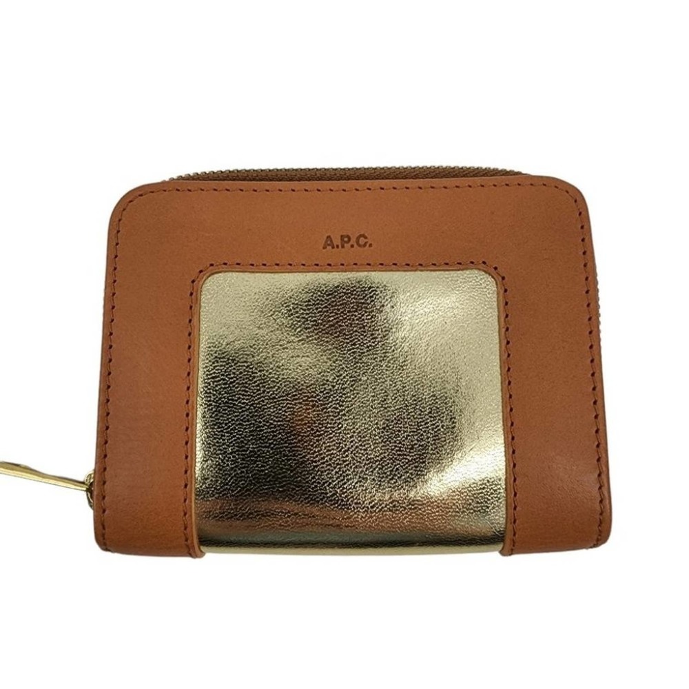 A.P.C. Tan and Gold Wallet